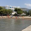 Spain, Valencia, Platja de les Fonts beach, view from breakwater