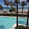 Spain, Valencia, Playa Romana beach, Casa Azahar pool