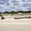 Uruguay, Playa Matamora beach, view from water