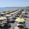 Albania, Velipoje beach, sunbeds