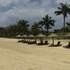 China, Hainan, Wanning, Shimei Bay West beach, tiki huts