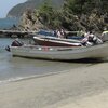 Colombia, Santa Marta, Tayrona National Park, Playa Neguanje beach, boats