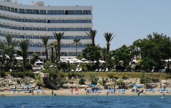 Cyprus, Ayia Napa, Vrysoudi beach, view from water