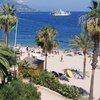 France, French Riviera, Cros Dei Pin beach, palms