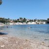 France, French Riviera, Fosse beach, view from west