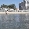 Italy, Emilia-Romagna, Lido di Pomposa beach, view from water