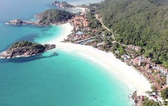 Malaysia, Redang, Redang Long Beach, aerial view