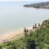 Sao Tome, Praia Emilia beach, aerial view