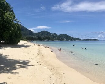 Seychelles, Mahe, Au Cap beach