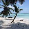 Seychelles, Mahe, Au Cap beach, white sand
