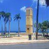 USVI, St. Croix, Frederiksted beach, tower clock