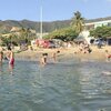 Colombia, Santa Marta, Taganga beach, view from water