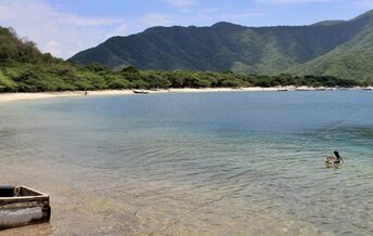 Colombia, Santa Marta, Tayrona National Park, Bahia Concha beach