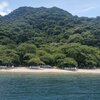 Colombia, Santa Marta, Tayrona National Park, Bahia Concha beach, view from water