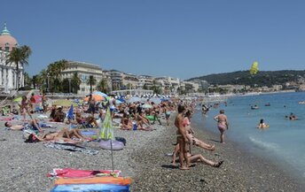 France, French Riviera, Nice beach