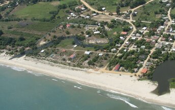 Honduras, Balfate beach, aerial view