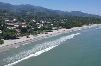 Honduras, Rio Esteban beach, aerial view