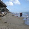 India, Kerala, Cherai beach, tiki huts