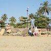 India, Kerala, Cherai beach, view from water