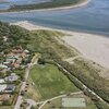 Italy, Veneto, Isola Albarella beach, aerial view