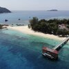 Malaysia, Redang, Marine Park beach, aerial view