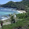 Seychelles, Silhouette, Anse Lascars beach, view from road