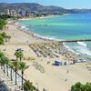 Spain, Valencia, Heliopolis beach, aerial view, left