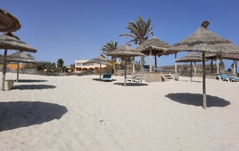 Tunisia, Djerba, Le Palm beach, tiki huts