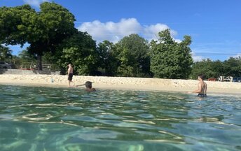 USVI, St. Croix, Rainbow Beach, view from water