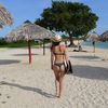 Cuba, Playa Ancon beach, girl