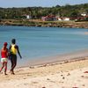 Cuba, Playa Rancho Luna beach, walking