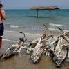 Israel, Ein Gedi SPA beach, salted bikes