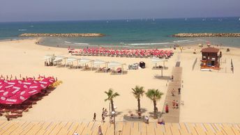 Israel, Herzliya, Pituach beach