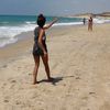 Israel, Palmachim beach, wet sand