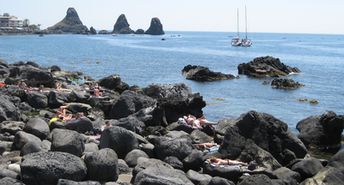 Italy, Sicily, Ciclopi beach