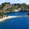 Italy, Sicily, Isola Bella beach, north hill