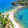 Italy, Sicily, Isola Bella beach, spit