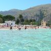 Italy, Sicily, Mondello beach, view from water