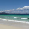 Spain, Canary Islands, Fuerteventura island, Corralejo beach, view to Lobos island