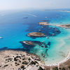 Spain, Platja de Ses Illetes beach, aerial view