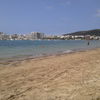 Spain, San Antonio beach, city view