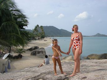 Thailand, Samui island, Lamai beach, view from the south