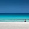 Yemen, Socotra island, Shouab beach, man