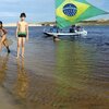 Brazil, Prainha beach, freshwater lagoon