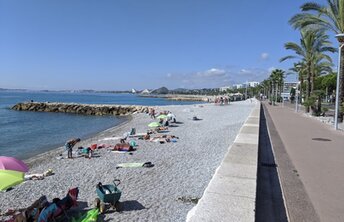 France, French Riviera, Cagnes-sur-Mer beach