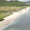 Indonesia, Lesser Sunda, Sumbawa, Rontu beach, aerial view