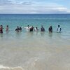 Indonesia, Sumbawa, Sarae Tolo beach, swimming