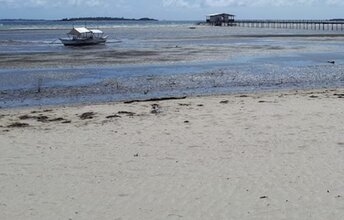 Philippines, Palawan, Bahay Aplaya beach, low tide