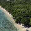 Samoa, Upolu, Saletoga, wild beach, aerial view