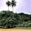Sao Tome, Praia Colonia Acoriana beach, village